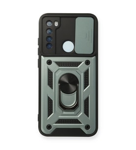 Xiaomi Redmi Note 8 Kılıf Pars Lens Yüzüklü Silikon - Yeşil