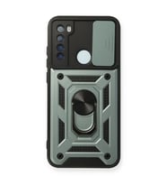 Xiaomi Redmi Note 8 Kılıf Pars Lens Yüzüklü Silikon - Yeşil