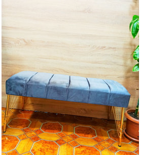 YENİ NESİL LÜKS METAL AYAKLI  YARMAKLI PUF KOLTUK  90X40CM