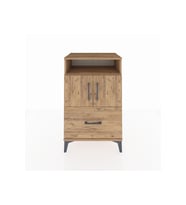 Hyperion Komodin 2 Raflı Tek Çekmeceli 2 Kapaklı 60x44x96 Çam-Çam