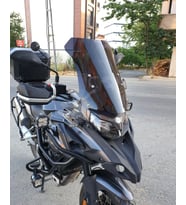 MOTOCAM Benelli TRK 502  Ön Cam 2017-2026 Model 54cm Siyah Renkli 4mm
