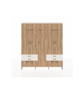 Hyperion Dolap 12 Raflı 4 Çekmeceli 2 Askılı 220x44x243 Aytaşı-Çam/Aytaşı