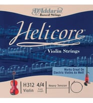 D'Addario H312H Helicore 4/4 Keman Tek Teli - A (La) Notası - Heavy (Profesyonel)  Çok Lifli Çelik Çekirdek, Yüksek Tansiyon ile Güçlü Volüm ve Hızlı Akort Kararlılığı