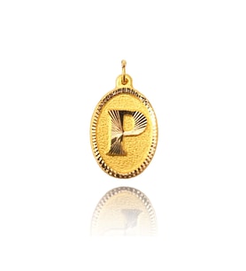 0.25 Gram 14 Ayar Altın Harf Kolye ucu