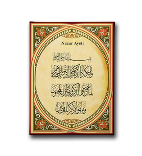 Nazar Ayeti Dini Kanvas Tablo AYD135