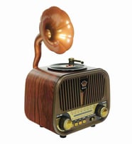 ULTRATEKNO MD-1319BT Nostaljik gramofon Görünümlü Retro Bluetooth Hoparlör – Şık ve Nostaljik Hediye (Ahşap)