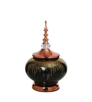 Vitale Amber Bronz Kapaklı Vazo 30 cm AK.JE0021