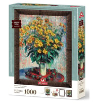 Art Puzzle Kudüs Enginar Çiçekleri, Claude Monet 1000 Parça Çerçeveli Puzzle