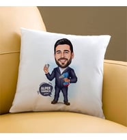 Kişiye Özel Tamirci Erkek Karikatürlü Yastık