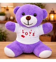 Love Baskılı Tişörtlü Peluş Oyuncak Ayıcık