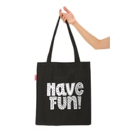 Siyah Bez Çanta Have Fun Baskılı