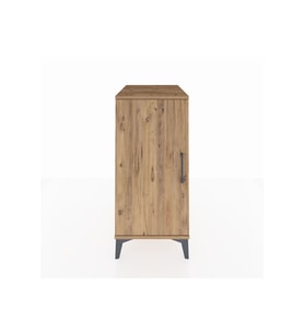 Kronos Komodin 2 Raflı Tek Kapaklı 44x59x96 Çam-Çam