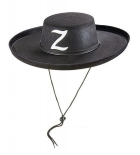Z Logolu Çocuk Boy Bağcıklı Zorro Şapkası