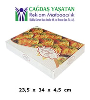 2000 Gram Baklava Kutusu 100 Adet - 017