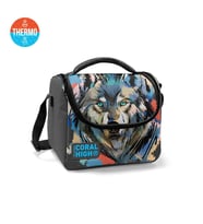Coral High Kids Gri Siyah Kurt Desenli Thermo Beslenme Çantası 11850