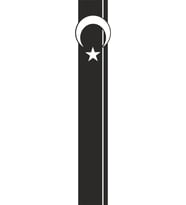 Ay Yıldız Kaput Şerit Oto Sticker Siyah 100*20 Cm