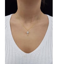 Kutup Yıldızı 18K Altın Kaplama Kolye (Karışık)