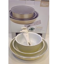 Bondy Amercook Bondy  4 Parça Tava Seti - Krem