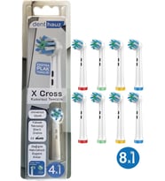 X Cross - Çapraz Açılı Kusursuz Temizlik Oral B Şarjlı Diş Fırçası Yedek Başlığı - 8'li Yedek Başlık