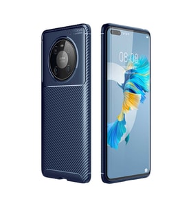 Huawei Mate 40 Pro Kılıf Elde Kaymayan Kamera Korumalı Silikon (Lacivert)