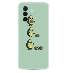 Huawei Nova Y70 Y90 Nova 9 SE  Kılıf Desemli Silikon Avokadolar1352