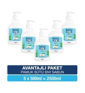 Le Petit Marseillais Nemlendirici Pamuk Sütü Sıvı Sabun 500 ml x5 Avantajlı Paket