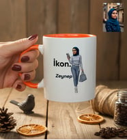 Kişiye Özel Karikatürlü İkon Kupa Bardak Doğum Günü Hediyesi