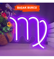 Başak Burcu Figürlü Neon Led Tabela Tablo Gece Aydınlatma Duvar Dekoru