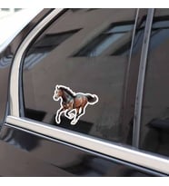 kelebek Cam için Koşan At Sticker Yapıştırması 2 Adet 14 Cm