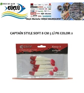 LEVREK TURNA SİLİKONU CAPTAIN STYLE SOFT 8 CM 5’Lİ PK RENK :1