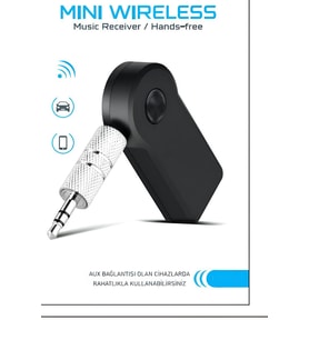 Araç İçi Kablosuz Müzik Aktarma ve Telefon Görüşme Aparatı AUX Mini Wireless