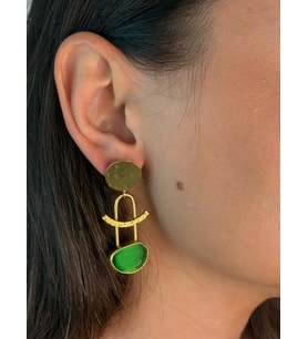 Kadir Jewellery 22 Ayar Altın Kaplama Vintage Küpe -El İşçiliği Ve Hipoalerjenik Küpe