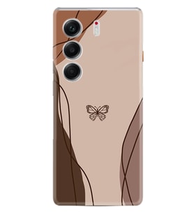 Camon 40 4G Kılıf Boutique Baskılı Resimli Kahve Kelebek Pcode -038