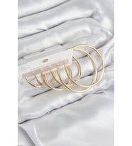 Pirinç Halka Model Gold Renk Kadın Set Küpe 5886 - EEEEEE3085-3256