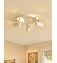 Rsylight Metal Beyaz Retro Dekoratif Modern 5 Li Led Spot 180 Derece Mafsallı Günışığı Ampullü