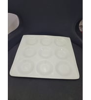 27x29cm Beyaz Porselen Kahvaltılık Sunumluk İskele Meze Tabak 1 Adet