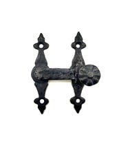 Antika Tarz Dekoratif Pirinç Kapı, Pencere Mandalı - 82x65 Mm, Oksit