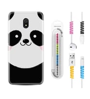 Xiaomi Redmi 8A 8 Pro 9C 9T 10C 11T Pro Kılıf Kablo Koruma Spiral Silikon Sevimli Panda 1794