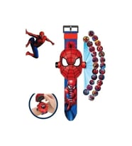 Spiderman Örümcek Adam Projeksiyonlu Saat 24 Farklı Karakteri Duvara Yansıtır