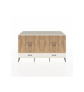 Kronos Konsol 6 Raflı 2 Çekmeceli 4 Kapaklı 176x59x99 Aytaşı-Çam/Aytaşı