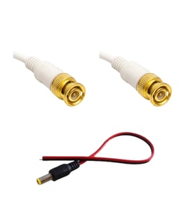 QROMAX 2 Adet A Kalite BNC Konnektör 1 Adet A Kalite Power Jak CCTV Güvenlik Kamerası İçin QRBT2BNC1PJ