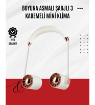 Usb Şarjlı Katlanabilir Boyun Fanı 3 Kademeli, Sessiz Taşınabilir Tasarım