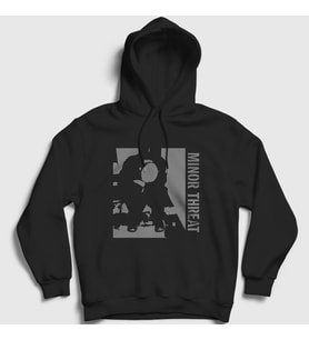 Presmono Unisex Siyah Cover Müzik Minor Threat Kapüşonlu Sweatshirt 537057tt