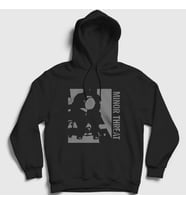 Presmono Unisex Siyah Cover Müzik Minor Threat Kapüşonlu Sweatshirt 537057tt