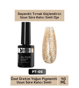 Özel Üretim Yüksek Pigmentli Hızlı Kuruyan Tırnak Güçlendirici 3 Aşamalı Kalıcı Simli Oje 10 Ml