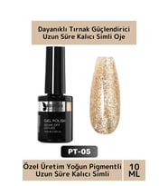 Özel Üretim Yüksek Pigmentli Hızlı Kuruyan Tırnak Güçlendirici 3 Aşamalı Kalıcı Simli Oje 10 Ml