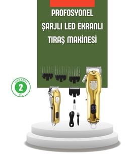 Güçlü Motorlu Lcd Ekranlı Şarjlı Tıraş Şekillendirme Makinesi