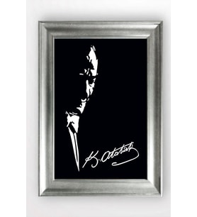 Gümüş Çerçeveli Atatürk Tablo cv1336