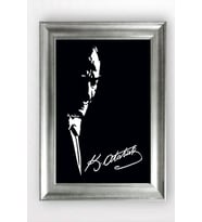 Gümüş Çerçeveli Atatürk Tablo cv1336