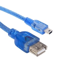 Ayt Usb 5 Pin Erkek Usb Dişi 30 Cm Şeffaf iPod Kablosu Oto Navigasyon Araç Kamerası Şarj Kablosu
